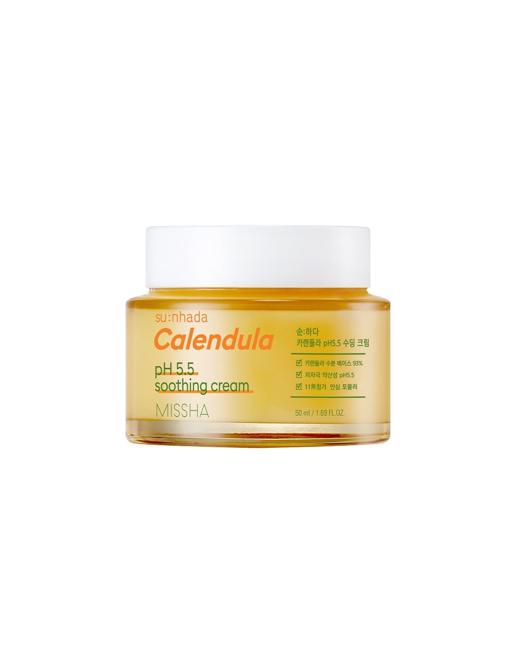 Missha Su:nhada Calendula pH Balancing Soothing Cream - Calmante e  Hidratante
