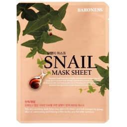 Mascarillas Coreanas de Hoja al mejor precio: Baroness Snail Mask Sheet de Baroness en Skin Thinks - Tratamiento Anti-Manchas 
