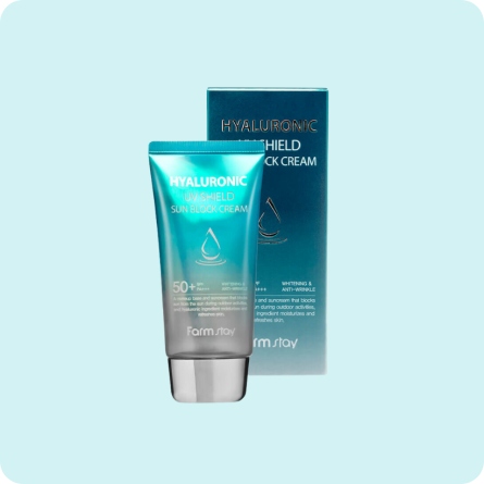 Protección Solar al mejor precio: Farm Stay Hyaluronic UV Shield Sun Block Cream SPF50+ PA+++ de FarmStay en Skin Thinks - Tratamiento Anti-Edad