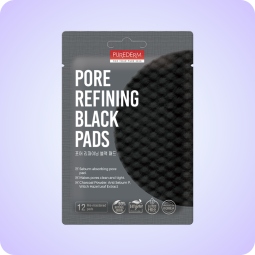 Parches y Accesorios al mejor precio: 12 Algodones purificantes para poros PUREDERM Pore Refining Black Pads de Purederm en Skin Thinks - Piel Grasa