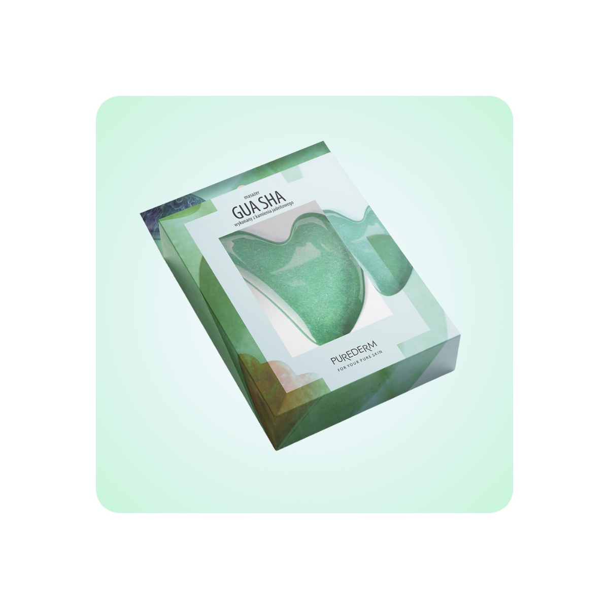 Parches y Accesorios al mejor precio: PUREDERM Gua Sha Pad Jade Green - Lifting facial de Purederm en Skin Thinks - 