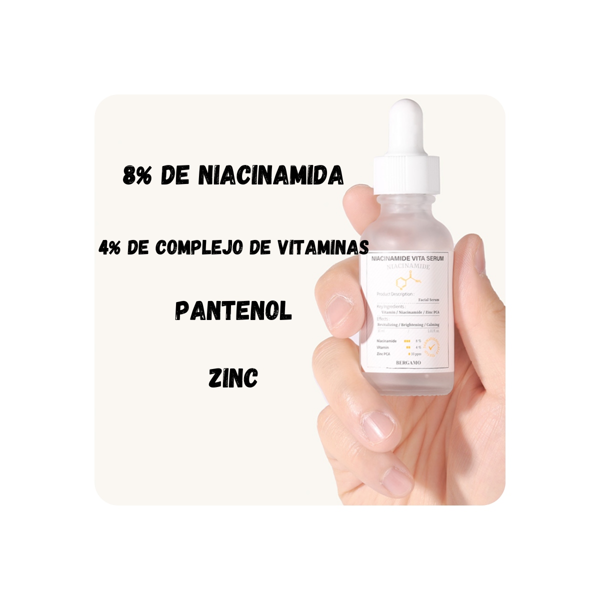 Serum y Ampoules al mejor precio: Serum con niacinamida y vitaminas Bergamo Premium Niacinamide Vita Serum de Bergamo en Skin Thinks - Piel Seca