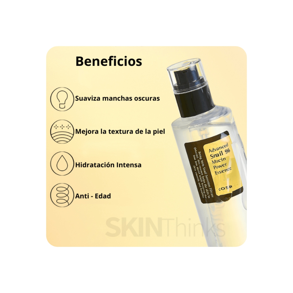 Cosmética Coreana al mejor precio: Esencia Regenerante COSRX Advanced Snail 96 Mucin Power Essence de Cosrx en Skin Thinks - Piel Seca