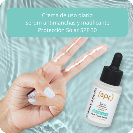 Serums - Cosmética Natural al mejor precio: Skincyclopedia Crema-Serum para piel grasa con protección solar SPF30, Niacinamida y Prebiótico de Skincyclopedia en Skin Thinks - Tratamiento Anti-Manchas 