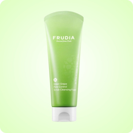 Espumas Limpiadoras al mejor precio: Frudia Green Grape Pore Control Scrub Cleansing Foam - Espuma limpiadora exfoliante. de Frudia en Skin Thinks - Piel Grasa