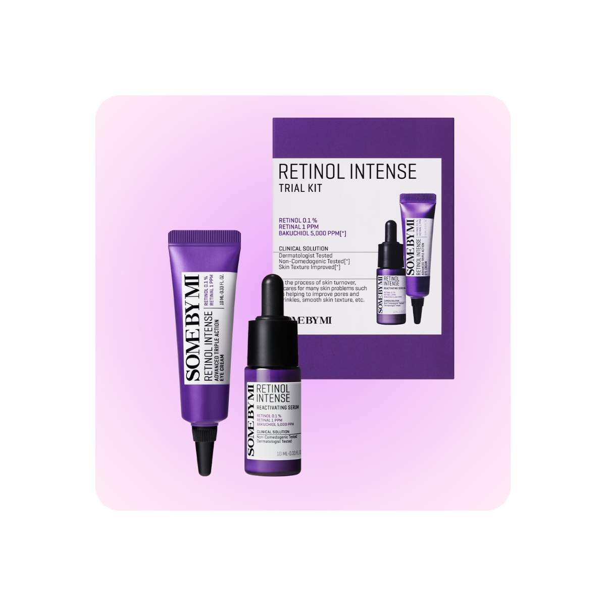 Tratamientos Anti Edad al mejor precio: Serum y Contorno SOMEBYMI Retinol Intense Trial Kit de Some By Mi en Skin Thinks - Tratamiento Anti-Edad